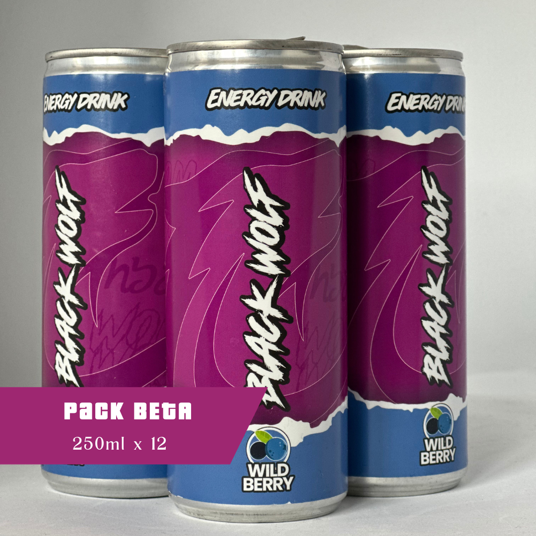 BLACK WOLF ENERGY - Pack BETA de 12 canettes